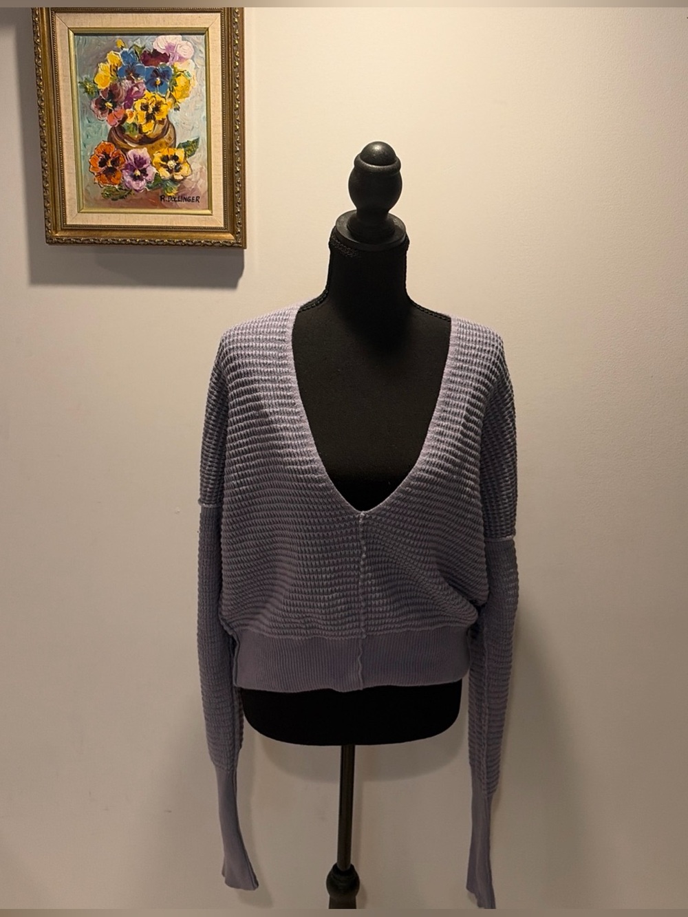 Free People We The Free Into You Pullover Sweater V Neck Oversized Lagenlook